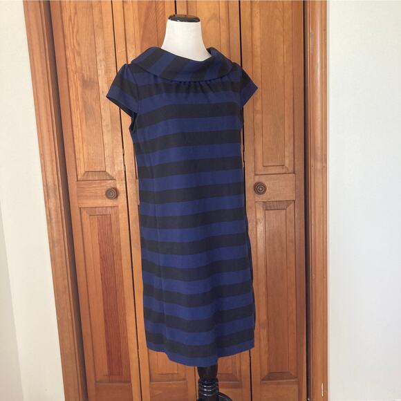 Kate Spade Blue Striped Shift Dress, Size 6 - Picture 1 of 6